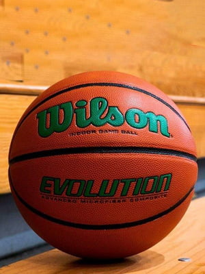 Мяч баскетбольный размер 7 композитная кожа коричневый | 6649297