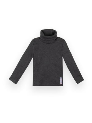Удобный свитер "Стиль" рубчик темно-серый | 6650385