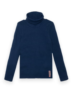 Зручний светр "Стиль" рубчик темно-синій | 6650392