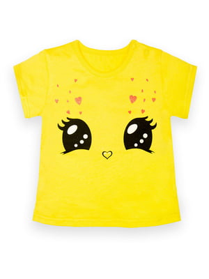 Стильная футболка "Kite" желтая | 6650413