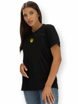 Патриотическиая футболка "ТРИЗУБ" черная | 6650501