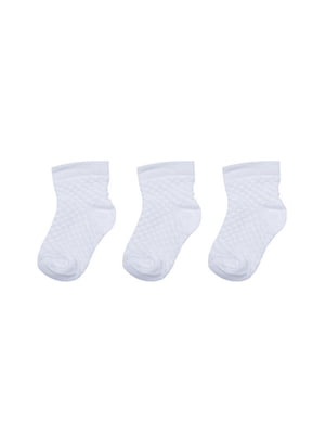 Шкарпетки ажурні білі 3 шт. | 6650665