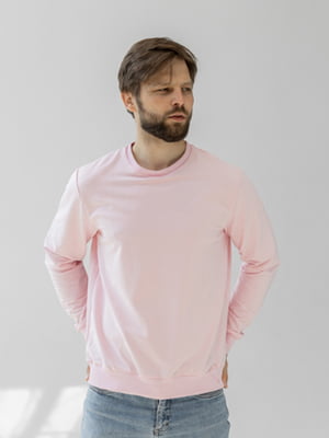 Стильный свитшот двухнитка розовый | 6650722