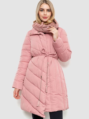 Куртка розовая с пояском | 6650995