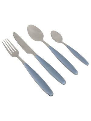 Набір столових приборів Cutlery Colour 16 Pieces 4 Person Blue | 6651525