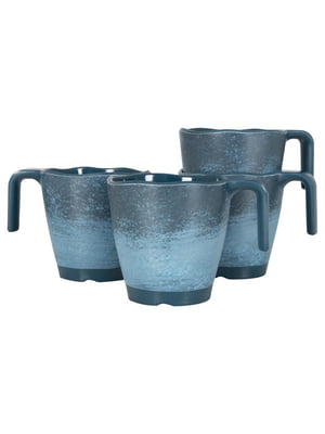 Набір чашок Mug Stone 4 Pieces 4 Person Dark Blue | 6651533