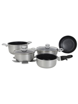 Набір посуду Cookware Set induction 8 предметів Silver | 6651563