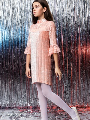 Асиметрична велюрова сукня плісе рожева | 6651853