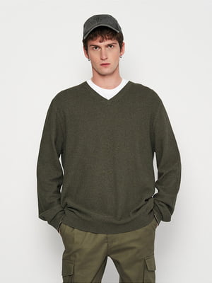 Пуловер темно-зеленый | 6652193