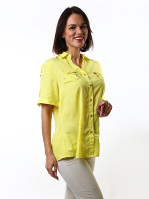 Жовта сорочка з коротким рукавом | 6652738