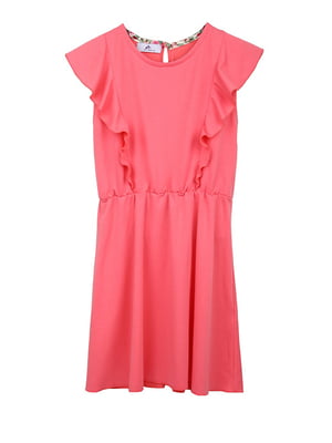 Рожева легка сукня з резинкою на талії | 6652821