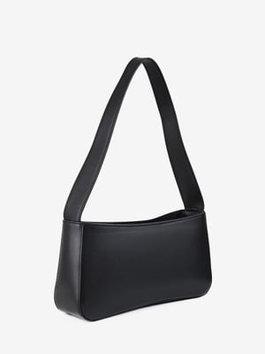 Черная кожаная сумка-багет | 6279986