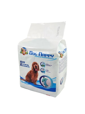 Підгузник Croci Dog Nappy для собак вагою 10-18 кг, обхват 45-50 см 10 шт C ціна за 1 шт | 6654105