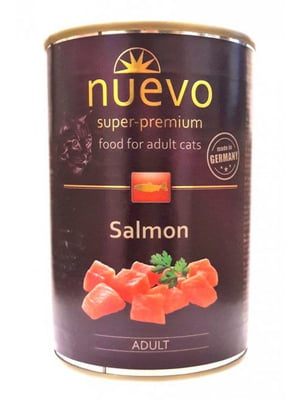 Консерва для взрослых кошек Nuevo Adult с лососем 400 г | 6654108