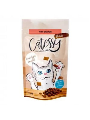 Лакомство для котов Catessy Snack With Salmon подушечки с лососем 65 г | 6654182