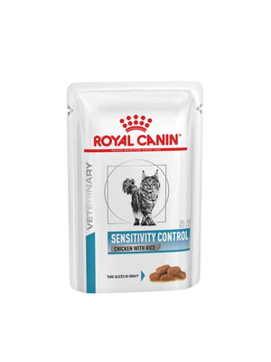 Консерва для взрослых котов Royal Canin Sensitivity Control chiken with rise пауч антиаллергенный курица и рис 85 г | 6654207