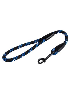 Короткий повідець для собак BronzeDog світловідбивний, із альпіністського шнура синій 51 см L/XL | 6654245