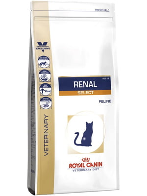 Сухий корм для дорослих котів із хронічною нирковою недостатністю Royal Canin Renal Select Feline 2 кг | 6654255