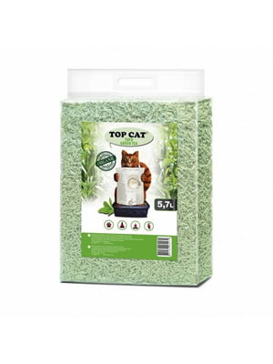 Наполнитель для кошачьего туалета Top Cat Tofu Grean Tea  соевый с ароматом зеленого чая 5,7 л | 6654416