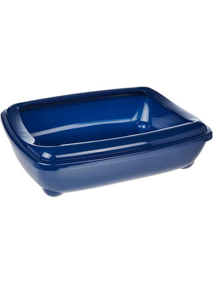 Туалет лоток для котів Moderna Arist-o-tray Jumbo c бортиком синій 57 х 43 х 16,3 см С | 6654483