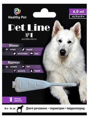 Краплі Healthy Pet Line №1 для собак 30-40кг | 6654633