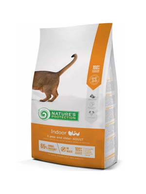 Сухой корм для взрослых кошек живущих в помещении Nature's Protection Indoor 2 кг | 6654864