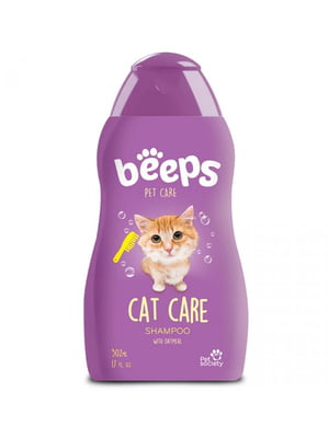 Шампунь Beeps Cat Care Shampoo для кішок, з екстрактом вівсяних пластівців та ароматом винограду 502 мл | 6654994