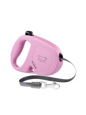 Рулетка-повідець для собак  Ferplast Flippy One Cord зі стрічкою розмір S рожева 14.7×3×10 см | 6655007