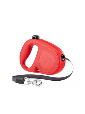 Рулетка-повідець Ferplast Flippy One Cord для собак, зі стрічкою, розмір M, червоний, 16×3.4×11 см | 6655008