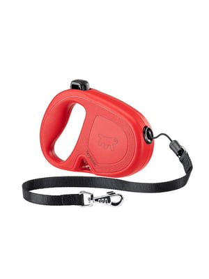 Рулетка-поводок Ferplast Flippy One Cord для собак со шнуром размер M, красный, 16×3.4×11 см | 6655013