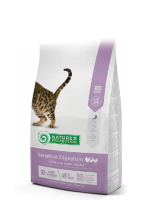 Сухой корм Natures Protection Sensitive Digestion для кошек с чувствительным пищеварением, 7 кг | 6655051