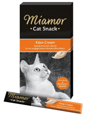 Miamor Cat Cream Kase-Cream Ласощі для кішок з кальцієм 15 г ЦІНА ЗА ШТ | 6655057