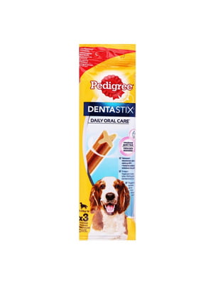 Лакомство Pedigree Denta Stix для чистки зубов собак средних пород 270 гр. | 6655058