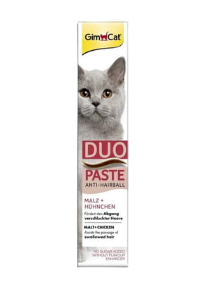 GimCat Anti-Hairball Duo Paste Мультивитаминная паста для котов 50 гр | 6655061