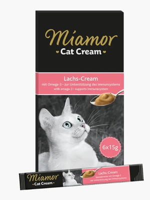 Miamor Cat Snack Lachs Cream Лакомство для укрепления иммунной системы у кошек 15 г ЦЕНА ЗА ШТ | 6655062
