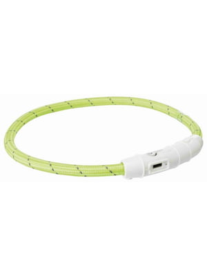 Нашийник Trixie USB селікон зелений L-XL 65 см/7мм, що світиться | 6655074