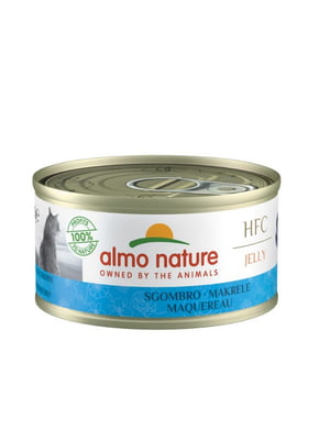 Консервований корм для дорослих кішок Almo Nature HFC Jelly Adult Cat Mackerel зі скумбрією 70 г | 6655084