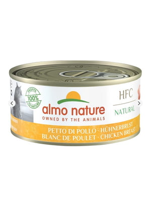 Консервированный корм для котов Almo Nature HFC Natural Adult Cat Chicken Breast с куриной грудкой 150 г | 6655086
