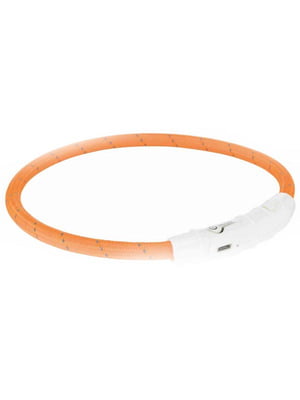 Ошейник Trixie 12704 светящийся с USB M-L 45 см 7 мм Оранжевый | 6655124