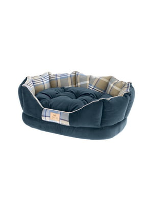 Лежак із двосторонньою подушкою Ferplast Charles 50 Bedding Blue для котів та собак, 45*35*17 см | 6655173