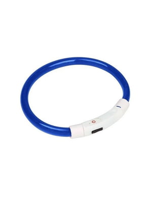Светящийся LED ошейник для собак с USB зарядкой 70 см Синий | 6655214