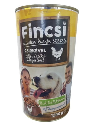 Влажный корм для взрослых собак Fincsi с курицей - 1.24 кг | 6655228