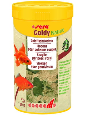 Корм Sera Goldy Nature для золотих рибок у пластівцях 250 мл 60 гр | 6655280