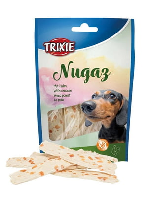 Лакомство для собак Trixie Nugaz сыромятная кожа с курицей 100 г | 6655320
