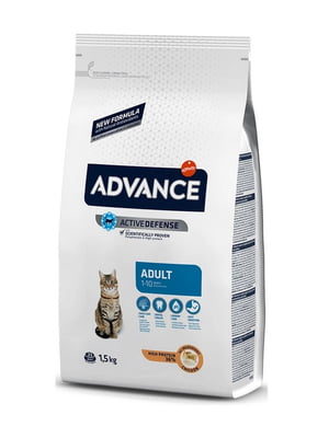 Сухий корм для дорослих котів та кішок Advance Adult Chicken & Rice 1.5 кг | 6655370