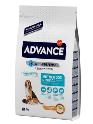 Сухой корм для беременных, кормящих собак и щенков всех пород Advance Mother dog & Initial 3 кг | 6655378