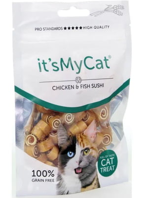 Ласощі для кішок It`s MyCat Chiken & Fish Sushi суші з куркою та рибою 50 г | 6655564