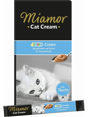 Miamor Cat Cream Junior Cream Ласощі для кошенят з таурином 15 г ЦІНА ЗА ШТ | 6655696