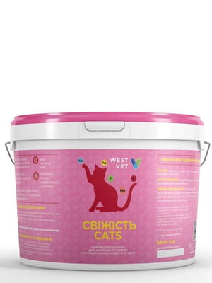 Сухий дезодорант для котячих туалетів West Vet Свіжість Cats Квітковий букет 5 кг | 6655742