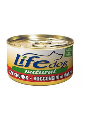 Консерви LifeDog Beef With Vegetables для дорослих собак, філе яловичини та овочі, 90 г | 6655752